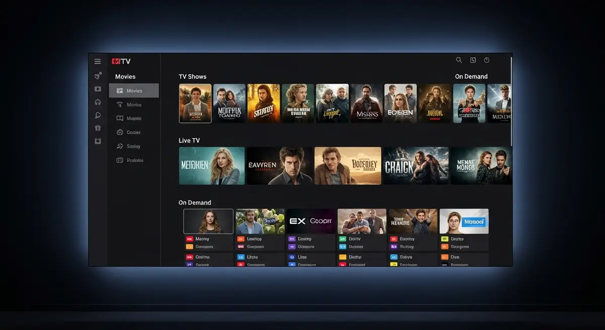 tableau de bord IPTV moderne