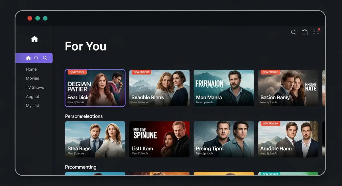 interface de recommandations personnalisees streaming