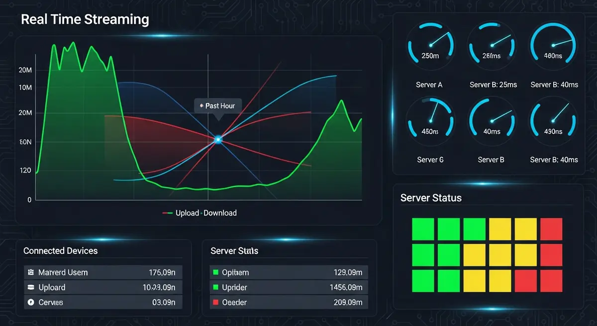 tableau de bord de monitoring de stabilite streaming